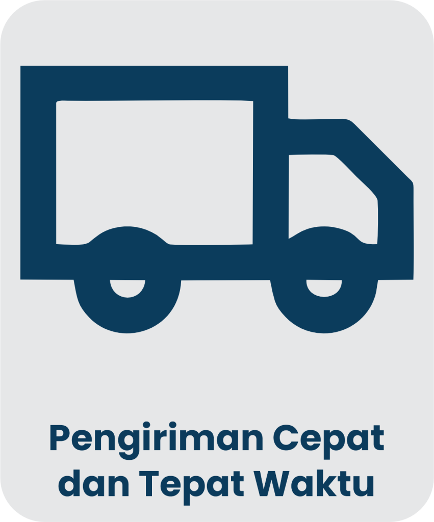 Icon pengiriman cepat dan tepat waktu untuk distribusi kebutuhan industri oleh PT Karomah Bunda Sejahtera
